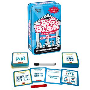 University Games Big Brain Academy Card Game Travel Tin