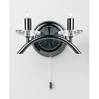 0406 2BC - Black Chrome Wall Light