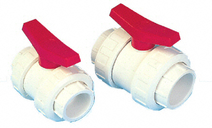 1.5 inch Double Union Ball Valve (White)