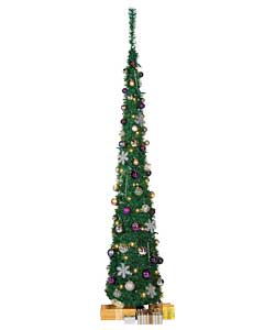 Unbranded 1.8m / 6ft Twilight Pre Dress Slim Pop Up Tree