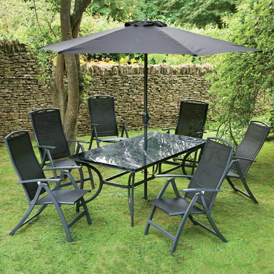 Unbranded 1.8m Provence Marble Garden Furniture Set