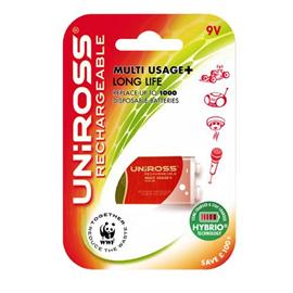 Unbranded 1 x 9v Uniross Hybrio Rechargable Battery