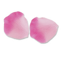 100 pink fabric petals