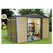 Unbranded 10x12 Woodgrain Effect Metal Shed