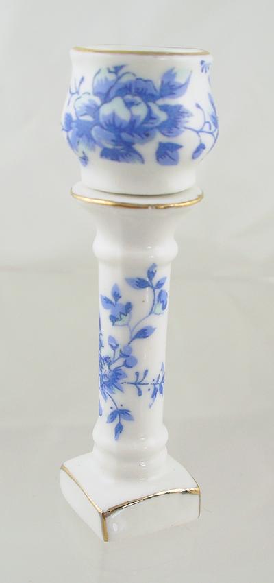 1:12 Scale Blue & White Floral Jardiniere