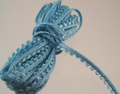 1:12 Scale Miniature Pastel Blue Picot Edging -