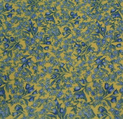 1:12 Scale Miniature Print Fabric Square - Blue