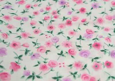 1:12 Scale Miniature Print Fabric Square - Pink