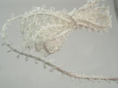 1:12 Scale Miniature White Double Picot Braiding