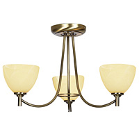 Unbranded 1178 3AB - 3 Light Antique Brass Ceiling Light