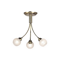 Unbranded 1220 3AN - 3 Light Antique Brass Ceiling Light