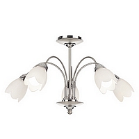 Unbranded 124 5 - 5 Light Satin Chrome Ceiling Light