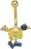 14 Carat Gold Chick Navel Bar