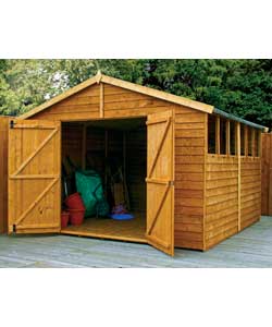 Unbranded 15 x 10 Overlap Wooden Workshop Shed