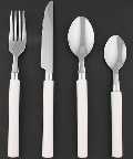 16 Piece Acrylic Cutlery Set - Cream