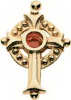 18 Carat Gold Gaelic Cross Bellybar Attachment