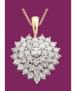 18ct Gold Diamond Cluster Pendant