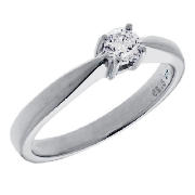 Unbranded 18Ct white gold 1/4 carat diamond ring P