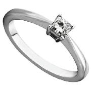 Unbranded 18CT WHITE GOLD 25PT PRINCESS CUT DIAMOND RING, J