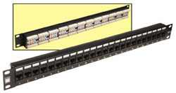 19`` CAT5e 1U 24 Port RJ-45 Patch Panel