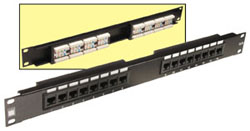 Unbranded 19`` CAT6 1U 16 Port RJ-45 Patch Panel