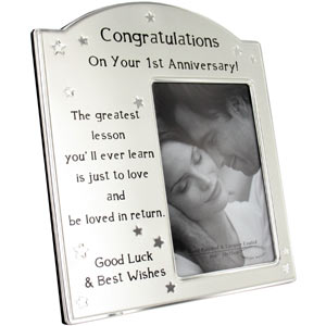 1st Wedding Anniversary Photo Frame