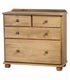 Country-style antique wax finished solid pine chest of drawers