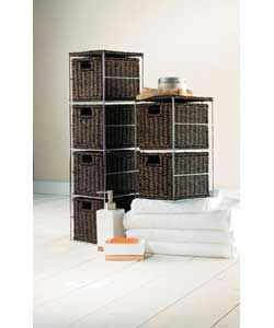 2 Piece Brown Seagrass Storage Set