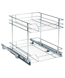 Unbranded 2 Shelf Chrome Cupboard Storage