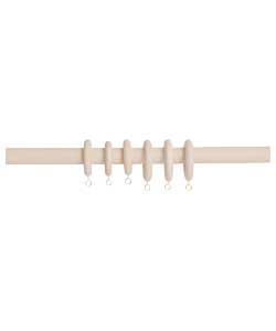 Unbranded 20 Cream Wooden Curtain Rings