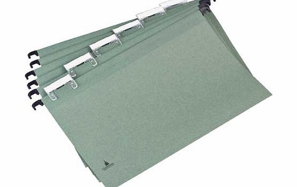 Unbranded 20 Foolscap Suspension Files - Green