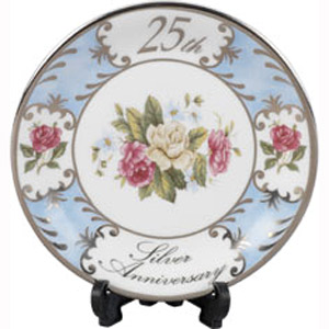 25th Silver Wedding Anniversary Coaster