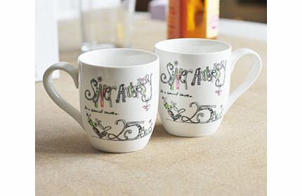 Unbranded 25th Silver Wedding Anniversary Mugs