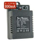 3 - 12V 800mA AC DC Unregulated Power Supply