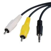 3.5 mm Camera AV Cable DP To 2 Phono Plug