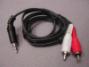 3.5mm stereo plug to 2 x RCA phono plugs. 1.2 metre