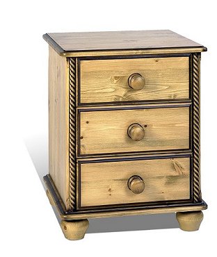 3 Drawer Bedside Chest - Cottage