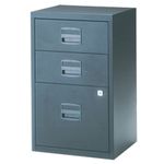 3 Drawer Filing Cabinet-Black