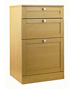 Unbranded 3 Drawer Pedestal - Beech Finish