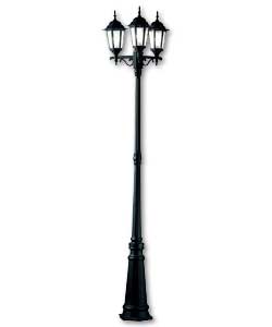 3 Headed Lamp Post - Black