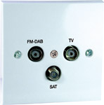 3 Output Wall Plate ( 3 Way Wall Plate )