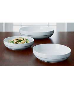 Unbranded 3 Piece Round Serving Bowl Set