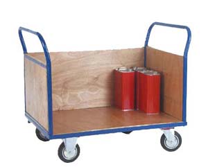 3 sided plywood platform truck