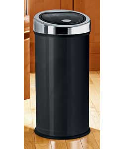 30 litre Matt Black Touch Top Bin