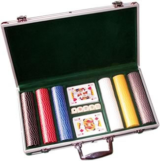 300 Union Jack Poker Chips In Aluminium Case