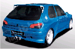 306 MK II 3 door Rear Wheel Arch Extensions ICE WIDE