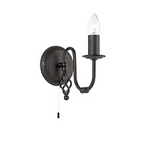 Unbranded 338 1BL - 1 Light Matt Black Wall Light