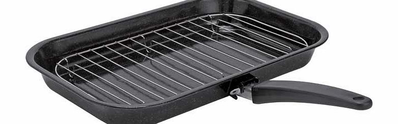 Unbranded 38cm Enamel Grill Pan