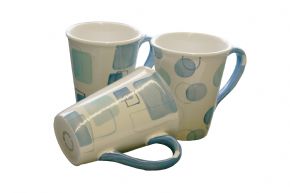 3pk Swirl Print Mug