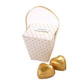 Colourful Chocolate Box containing four pink foiled Chocobeurre Heart